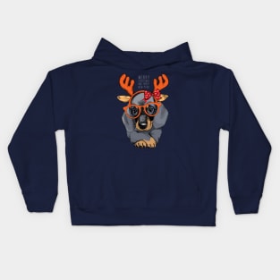 CHRISTMAS DOG Kids Hoodie